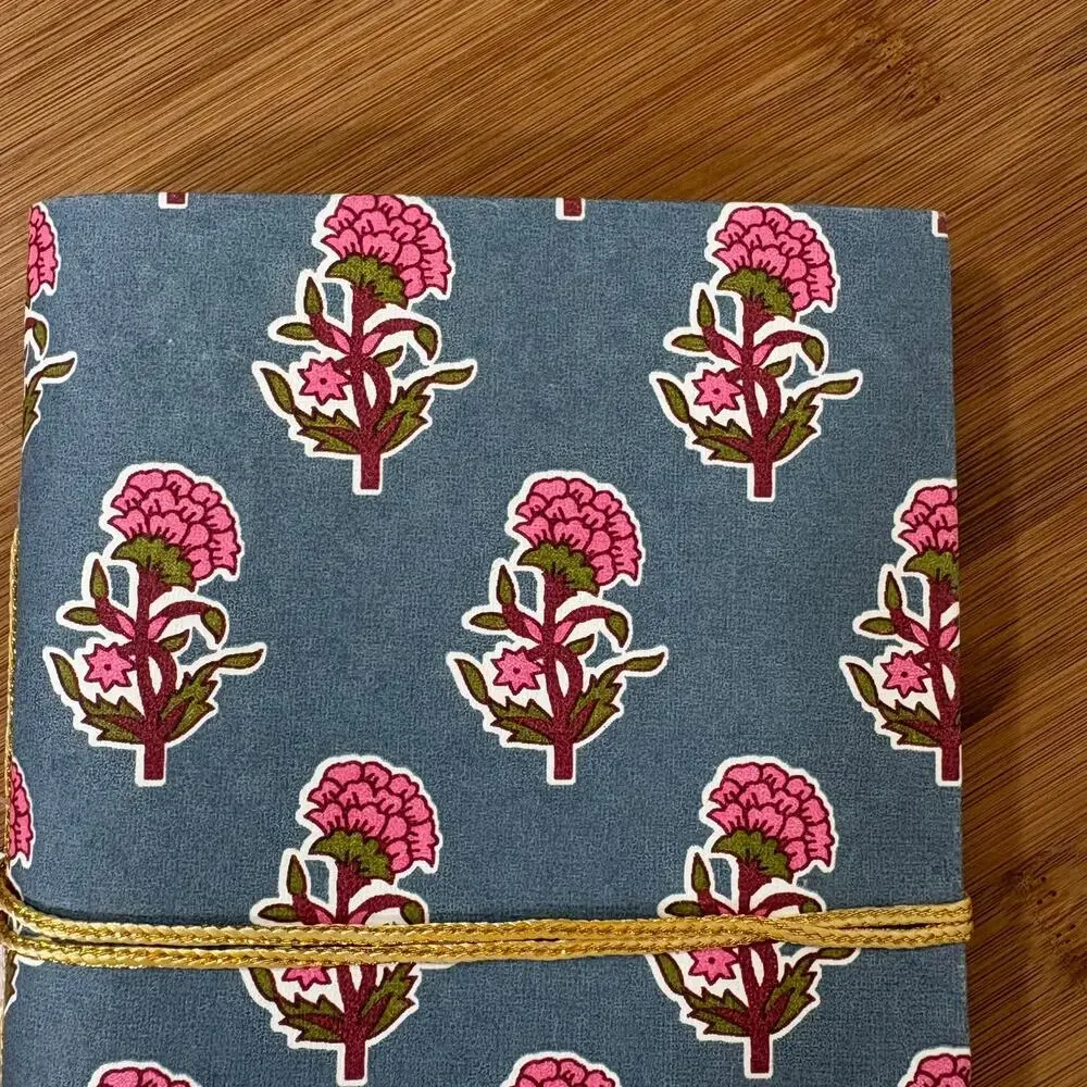 Blank Notebook Floral Gold World Market Blank Pages 5